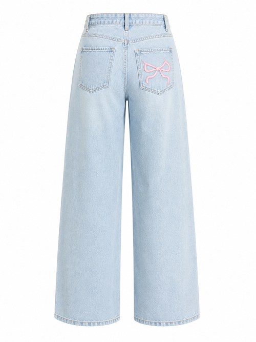 Jeans azules de mujer de alta calidad y cintura alta